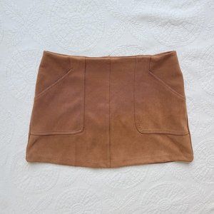 Zara Basics Chestnut Brown Mini Skirt